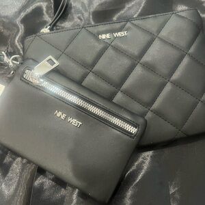 NINE WEST black wristlet and wallet​